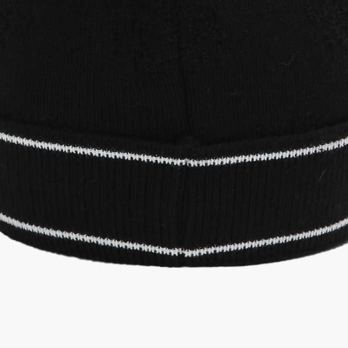 여성 퍼방울 부클 자가드 니트캡 모자