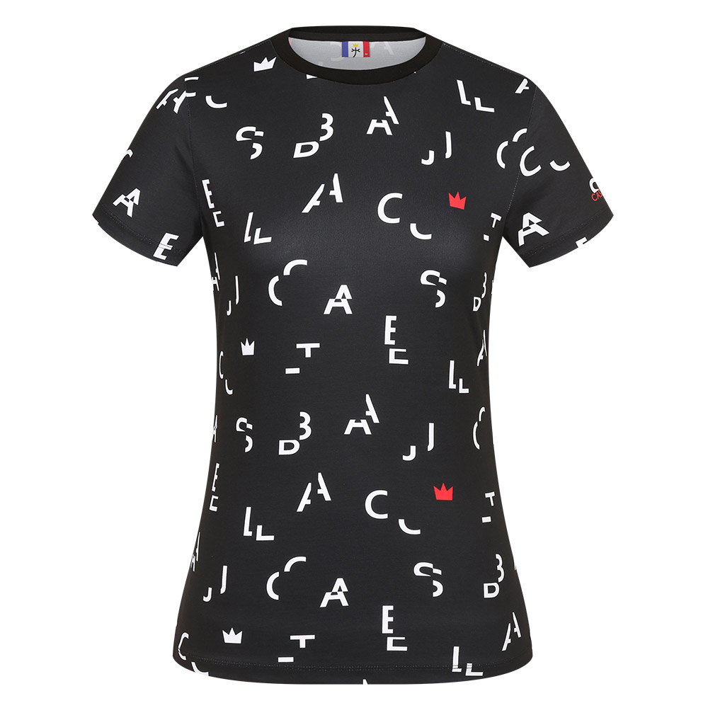 여성 그래픽 패턴 라운드 반팔 티셔츠